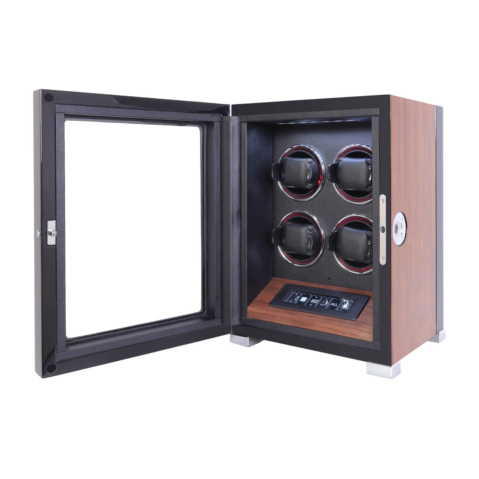 Fingerprint Unlock Watch Winder with RGB Atmosphere Lighting